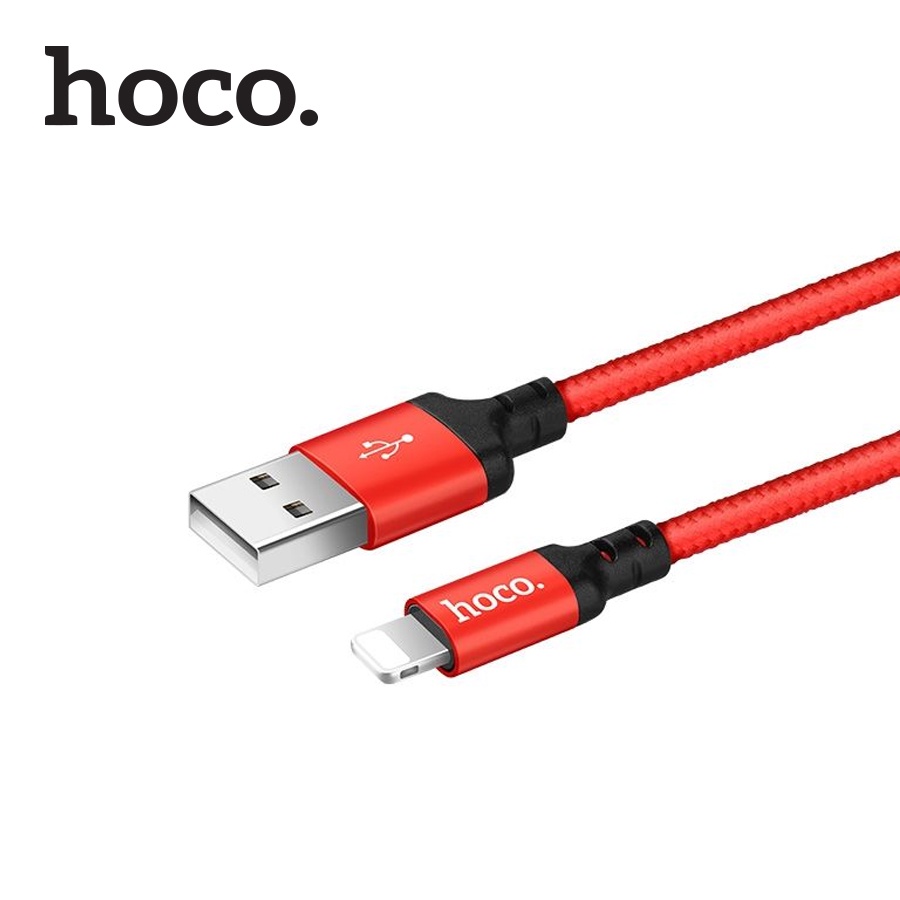 Cáp sạc cổng Lightning Hoco X14 chuẩn sạc nhanh 2.4A hỗ trợ truyền dữ liệu được thiết kế chỉn chu