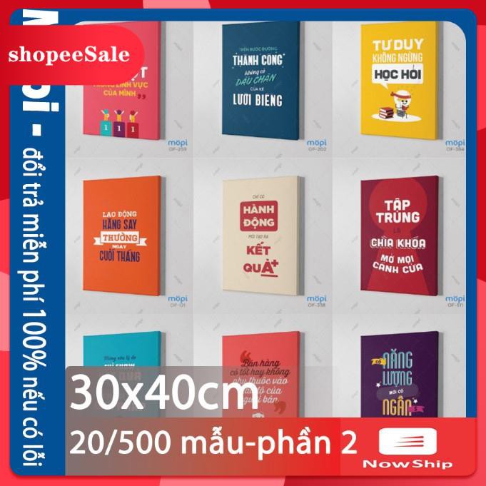 Tranh Canvas văn phòng , động lực ,slogan treo tường trang trí hot nhất Mopi phần 3 cỡ 30x40cm sofa