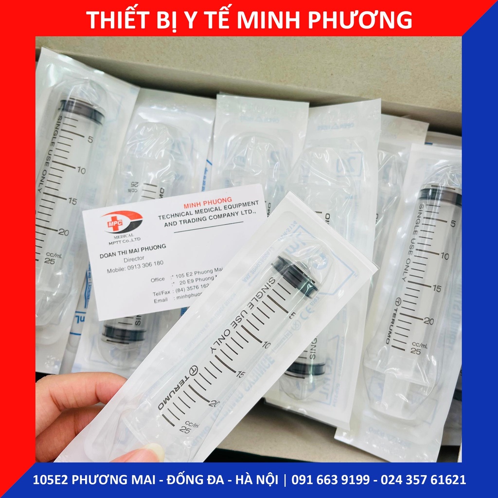 [Combo 10 chiếc] Bơm tiêm hút mỡ thẩm mỹ TERUMO đầu xoắn và không xoắn