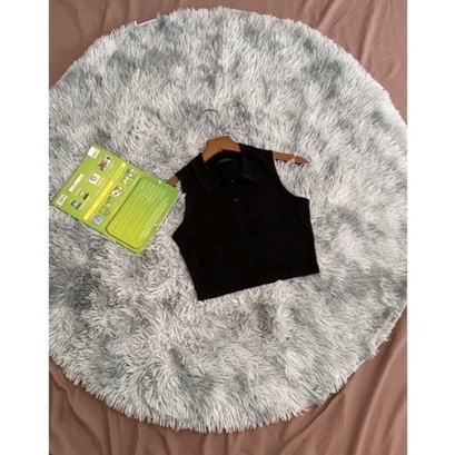 [ Chuyên Sỉ ] Áo thun croptop cổ bẻ chất bo rip mịn co giãn thoải mái 3màu - Jeans Fashion93