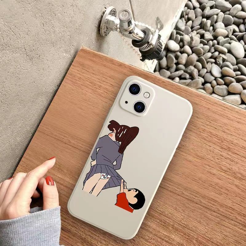 Ốp Điện Thoại Chống Sốc In Hình Cậu Bé Bút Chì Shin-Chan Cho Iphone 13 Pro 11 Pro Max Xr 6s 7 8 Plus 12 Mini 12 Pro Xs Max