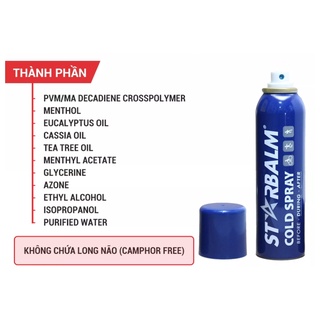 Chai xịt lạnh, gel làm lạnh thương hiệu Starbalm Cold Spray hiệu quả làm lạnh tức thì Minori Store
