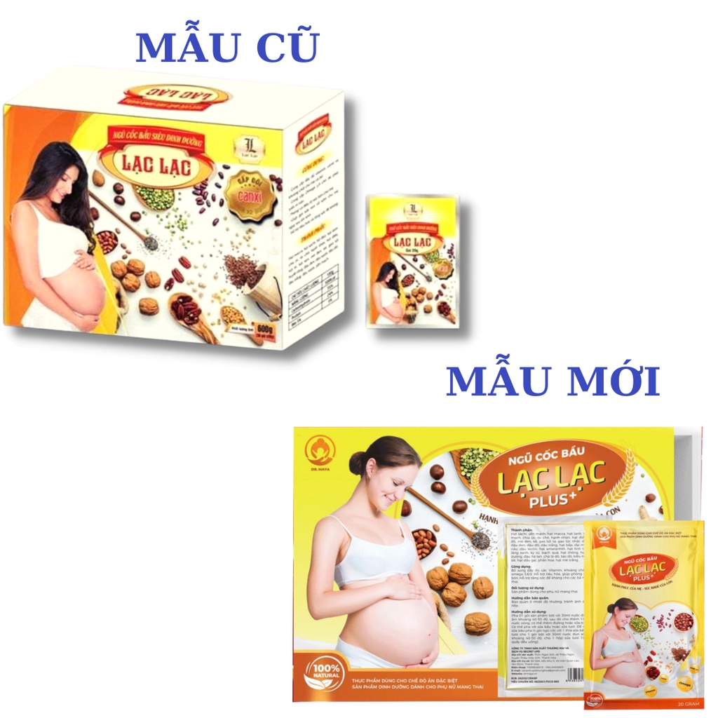 Ngũ cốc bầu Lạc Lạc plus DR.MAYA hộp 30 gói/600gram