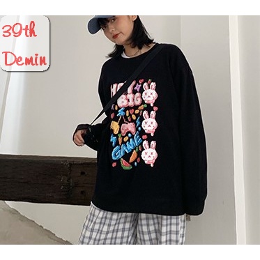 Áo nỉ HEY BIG Nelly phong cách Hồng Kông sweater unisex nam nữ Form rộng Free Size