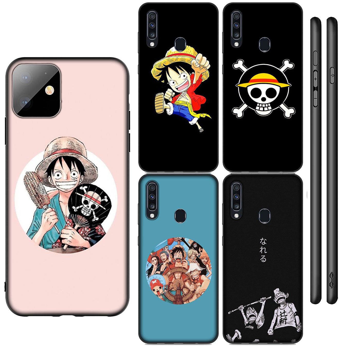 Samsung Galaxy A02S J2 J4 J5 J6 Plus J7 Prime A02 M02 j6+ A42 + Casing Soft Silicone One Piece luffy Anime Phone Case