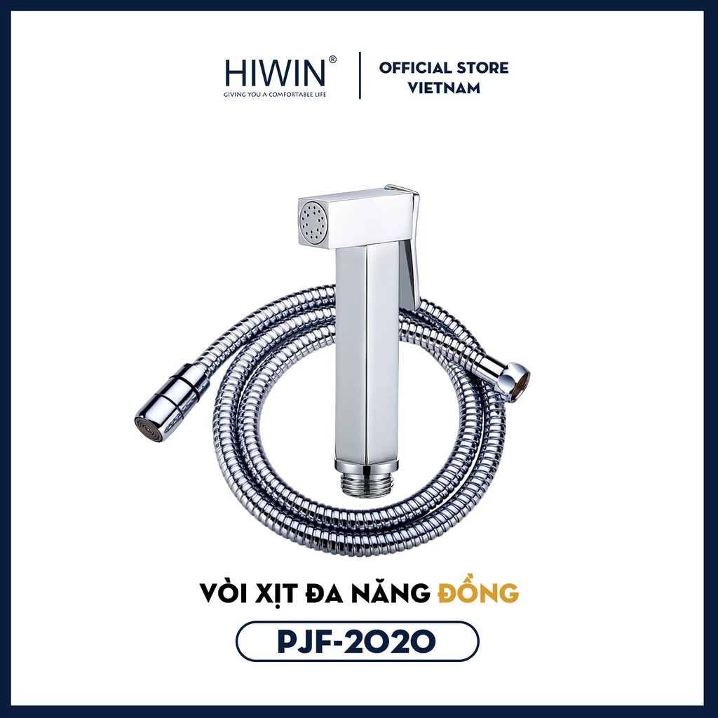 Vòi xịt vệ sinh đa năng Hiwin PJF-2020 đồng mạ crom cao cấp sáng bóng