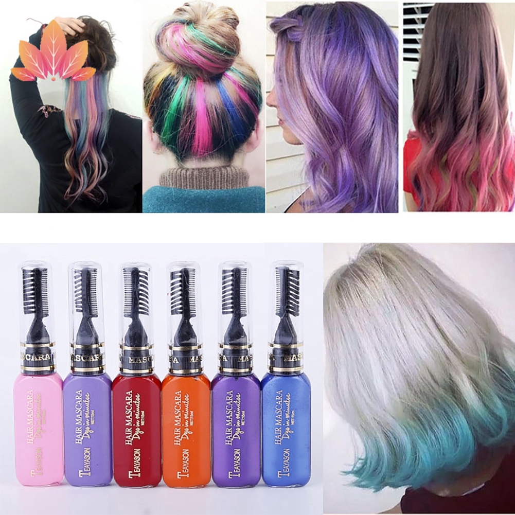 Mascara Nhuộm Tóc Tạm Thời Tự Làm Không Độc Hại 8 Màu Tùy Chọn