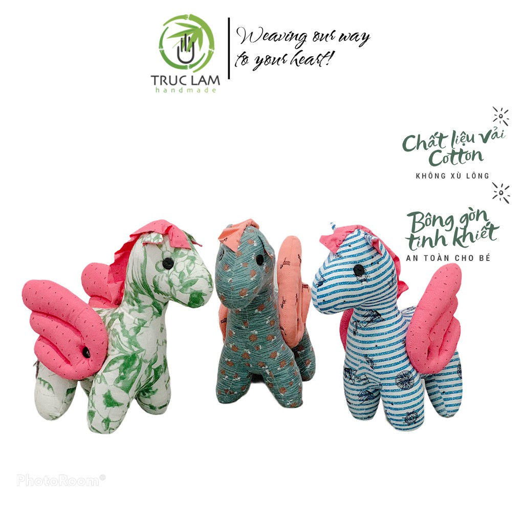 Đồ Chơi Cho Bé Thú Nhồi Bông Hình Con Ngựa Pony Vải Hoa Bông Gòn Cao Cấp P1 – Trúc Lâm Handmade