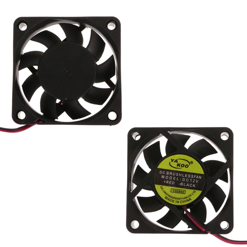 ♡♡ DC 12V 2-Pin 60x60x15mm PC Computer CPU System Sleeve-Bearing Cooling Fan 6015