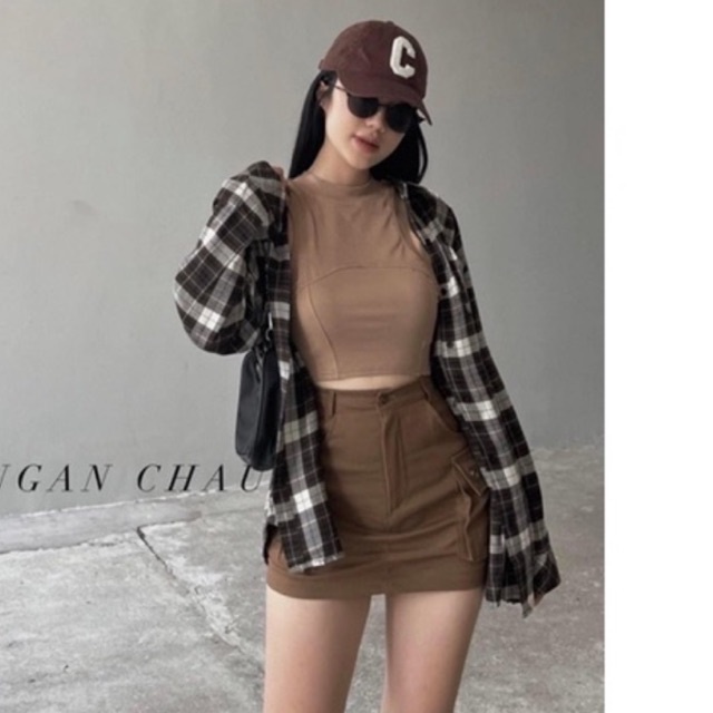 CHÂN VÁY BÒ TÚI HỘP QUẢNG CHÂU LOẠI 1 MS31662