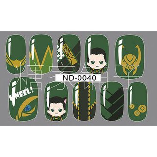 Nail dán Siêu nhân Marvel