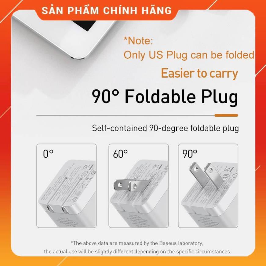 Adapter củ cóc sạc nhanh 65W đa năng 1 cổng sạc USB và 2 PD Type-C hiệu Baseus Mini GaN Travel - Hàng chính hãng