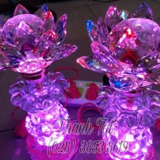 Bộ Đèn Thờ Sen Pha Lê Cao Cấp 279308