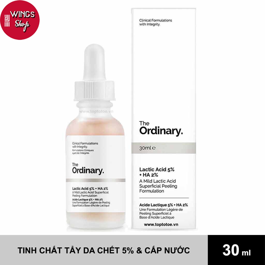 Tinh Chất Tẩy Da Chết Làm Mịn, Sáng Da, Mờ Thâm The Ordinary Lactic Acid + HA | Wings Shop