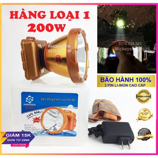 Đèn Pin Đội Đầu SUNCESSA K25 200 Đèn Kín Nước Pin bền bỉ đèn soi ếch ánh sáng vàng và trắng