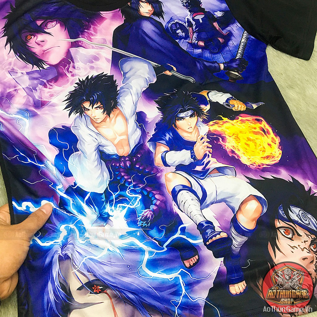 Áo thun Naruto Sasuke Retsude 3D Đen, Gaara, áo phông Anime Manga có size bé cho trẻ em mới nhất (Shop AoThunGame