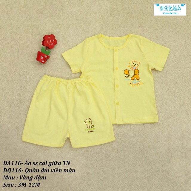 Bộ cài giữa sơ sinh Dokma Cotton Ỏganic( Khách đặt