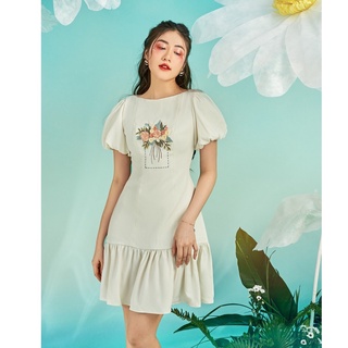 OLV - Đầm Creamy Embroidered Dress