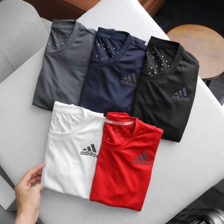 Áo Tập Gym Nam Thun Basic Logo Phản Quang