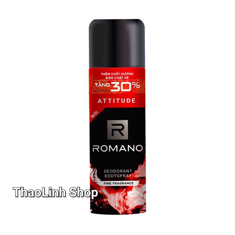 Xịt khử mùi nam Romano Atitude tặng 30% dung tích 195ml mẫu mới