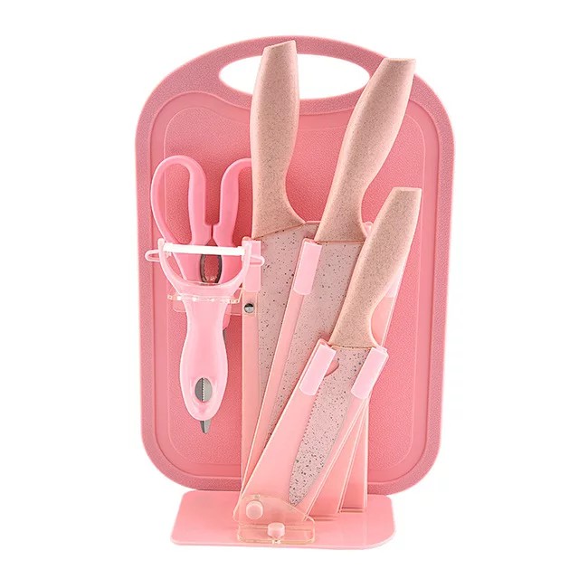 Dạo bộ 6 mó Kitchen Knife, kèm thớt PP