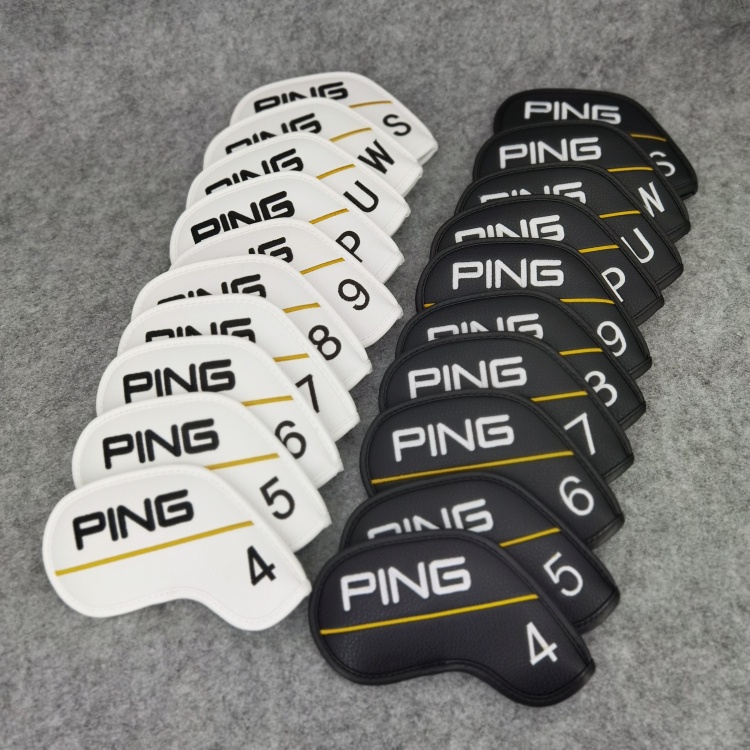 Set 10 Vỏ Bọc Đầu Gậy Đánh golf Bằng Sắt Nam Châm 4 5 6 7 8 9 p s u w