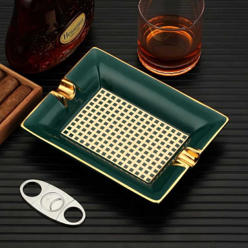 Gạt tàn 2 điếu cigar sang trọng