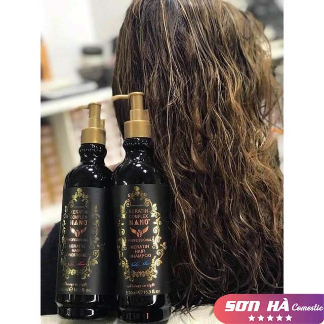 🛑Cặp Dầu Gội-Xả Keratin Complex Nano 🛑 FreeShip🛑 Siêu Phục Hồi Tóc Hư Tổn, Trị Gàu  500ML⚜️Hàng Chính Hãng⚜️