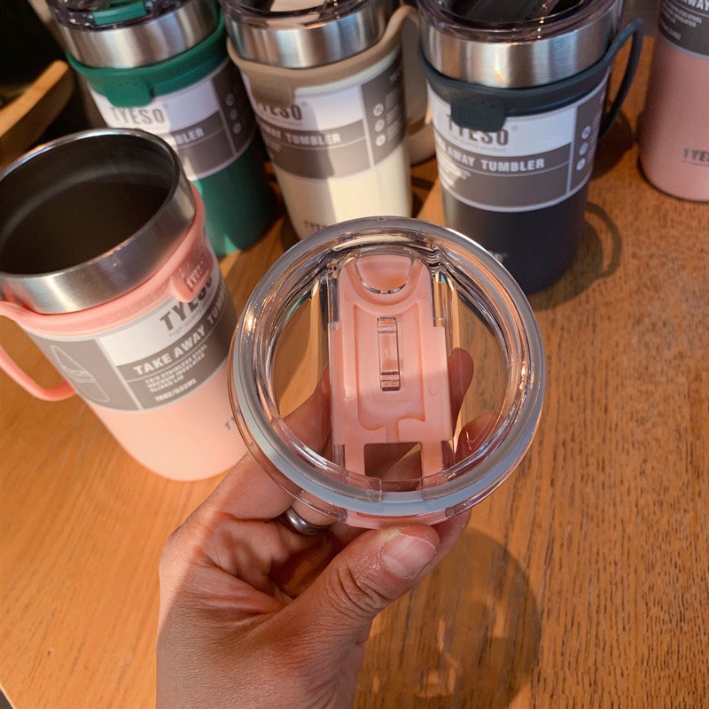 [CHÍNH HÃNG] LY GIƯ NHIỆT TYESO 550ML / 710ML Hai lớp thép không gỉ và ống hút kim loại