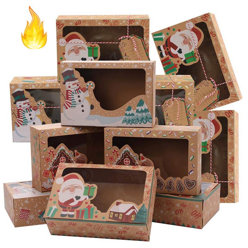Set 15 hộp giấy đựng bánh kẹo kèm dây ruy băng xinh xắn