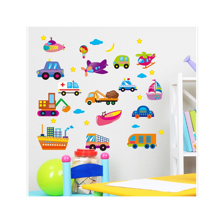 Decan dán tường phương tiện giao thông - XL2008 (KT sau dán: 50*45cm) | BigBuy360 - bigbuy360.vn