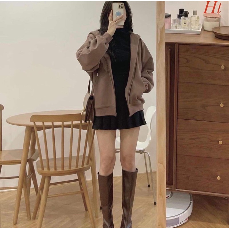 Áo khoác nỉ cotton trơn H2A867