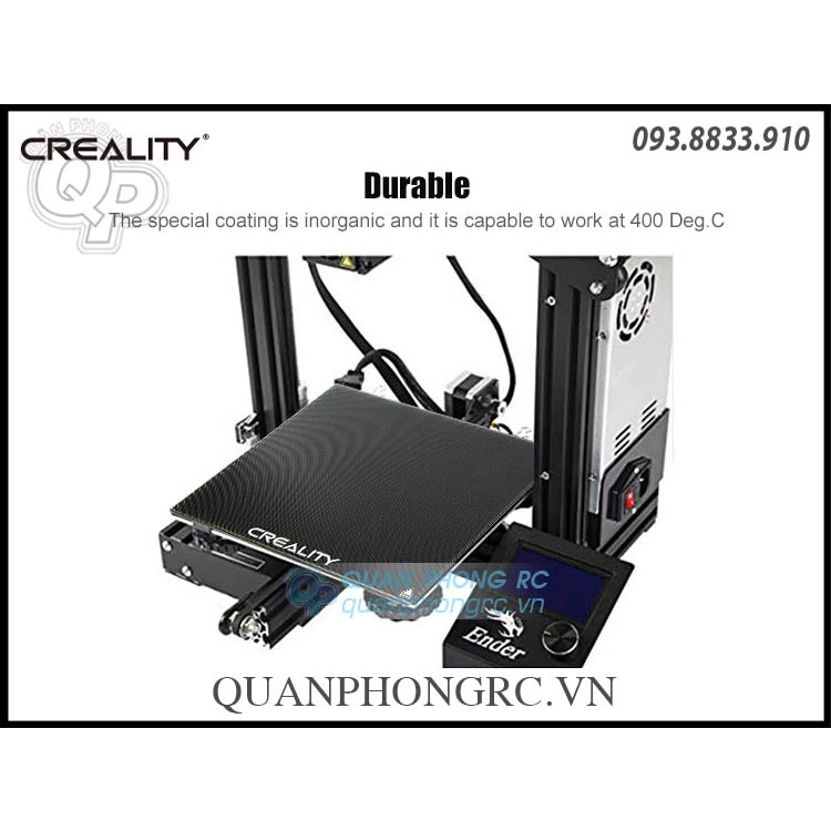 Lót Bàn Nhiệt Thủy Tinh CREALITY Silicon Carbon Tempered Glass Plate 235*235mm