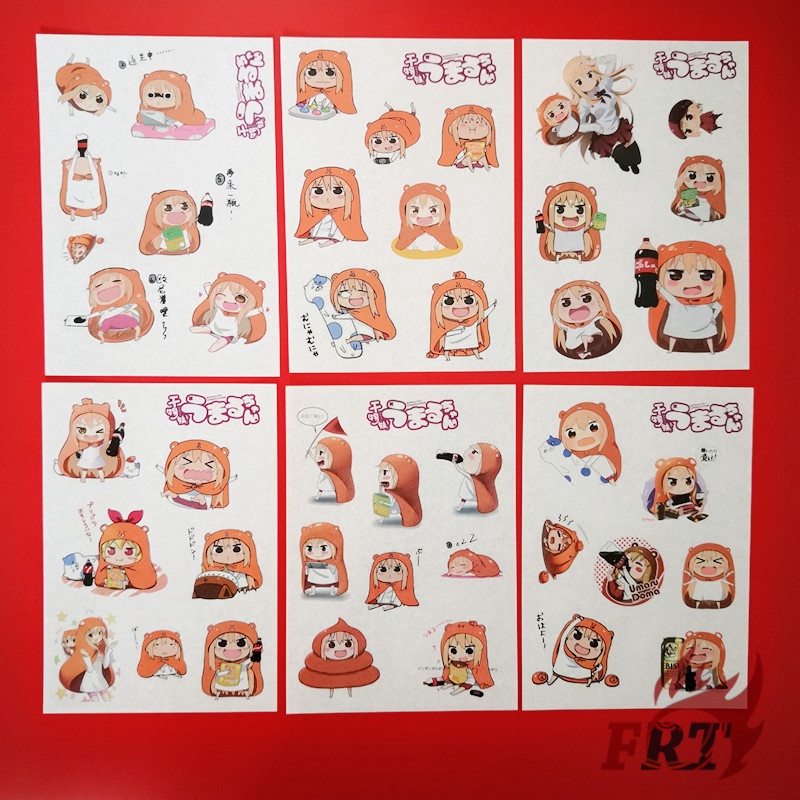 Bộ 6 Tờ Sticker Dán Hình Nhân Vật Anime Himouto! Umaru-Chan