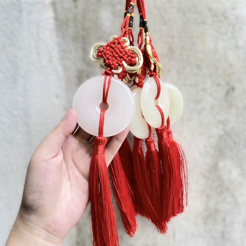 Dây Treo ôTô Đồng Điếu, Dây Trang Trí Xe ô Tô Hình Ngọc Bội, Khánh Treo Xe Ôtô
