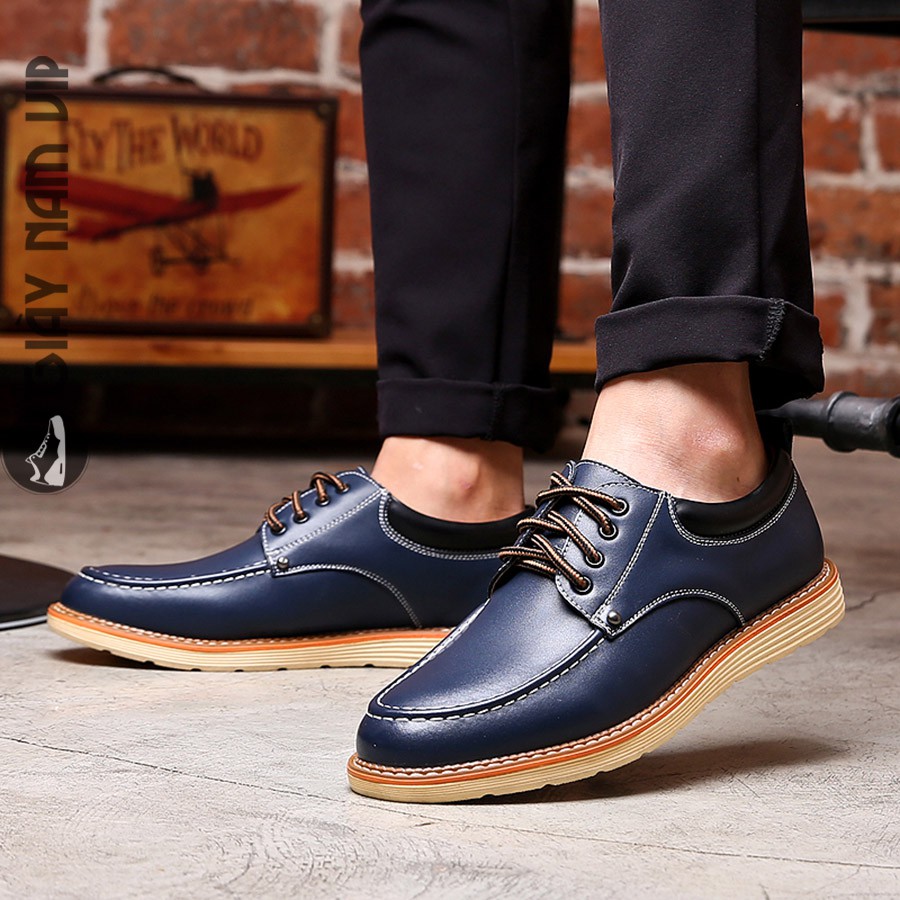 Giày Da Nam Cao Cấp - FREESHIP - Giày Thể Thao Da Bò Nam Tính GNK45 | BigBuy360 - bigbuy360.vn
