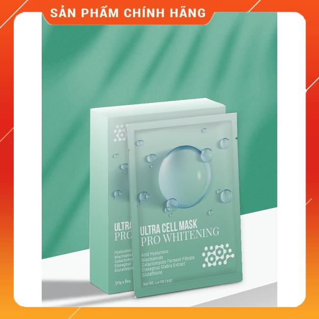 Mặt Nạ Cấp Ẩm Làm Trắng Da Ultra Cell Mask Pro Whitening 30ml*6 miếng Hi SHOP - BEAUTY