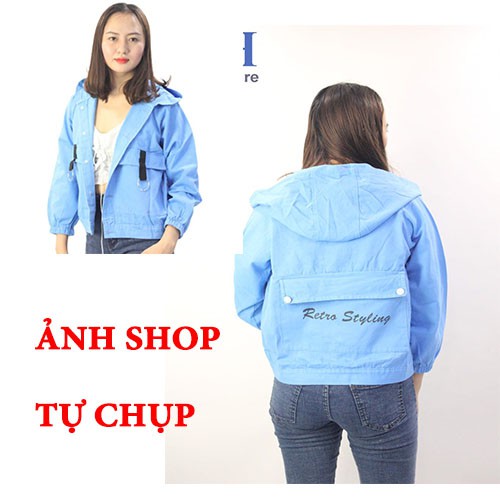 Áo khoác kaki nữ phối nón nỉ có mũ from rộng thời trang thu đông [FREE SHIP] | BigBuy360 - bigbuy360.vn