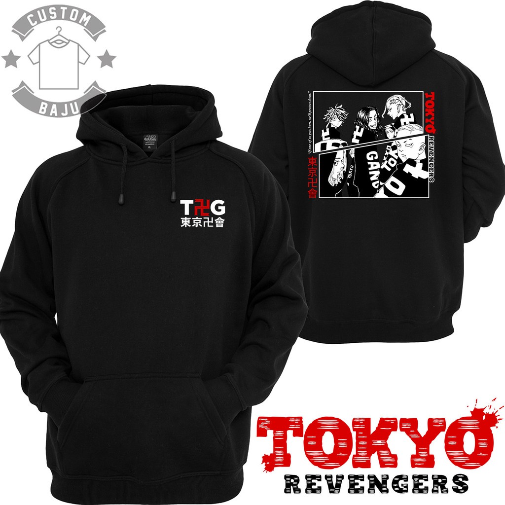 Mẫu áo Hoodie in hình Tokyo Manji Gang Founders Anime Tokyo Revengers độc đẹp giá siêu rẻ rẻ vô địch