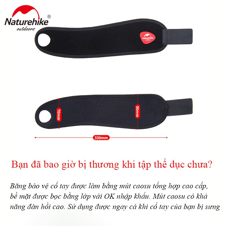 Băng quấn cổ tay bảo vệ cổ tay tập gym du lịch dã ngoại leo núi Naturehike - Hàng chính hãng