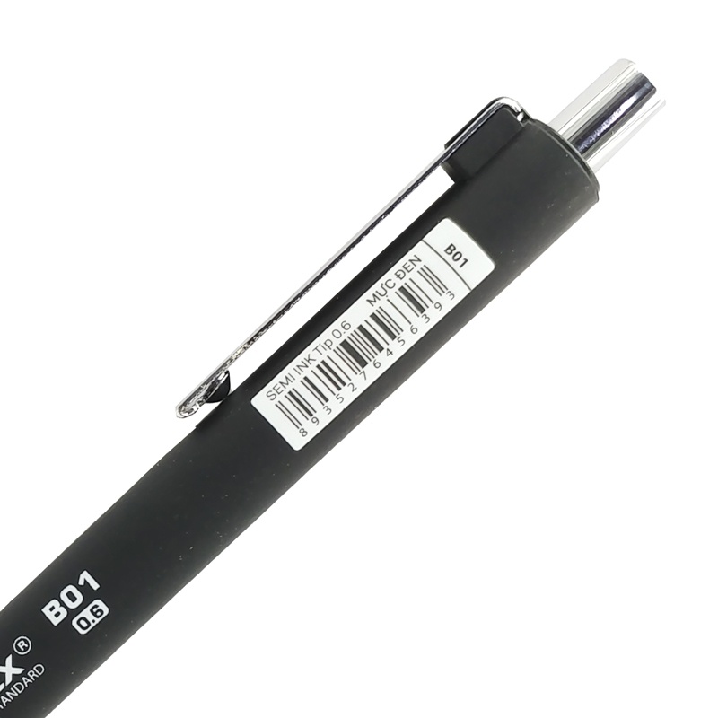 Bút Bi 0.6 mm Bitex Semi Ink B-B01 - Mực Đen