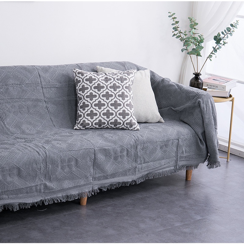 [ SIZE 180 X 340CM] Khăn Thảm Phủ Sofa chống bụi bẩn, Mền đắp thư giãn, Thảm Sofa Phòng Khách Loại Một SBK104