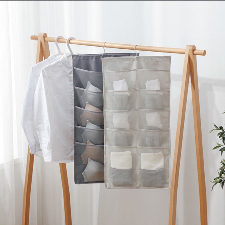 Túi treo áo ngực, quần lót, tất vớ đa năng 30 ngăn 2 mặt