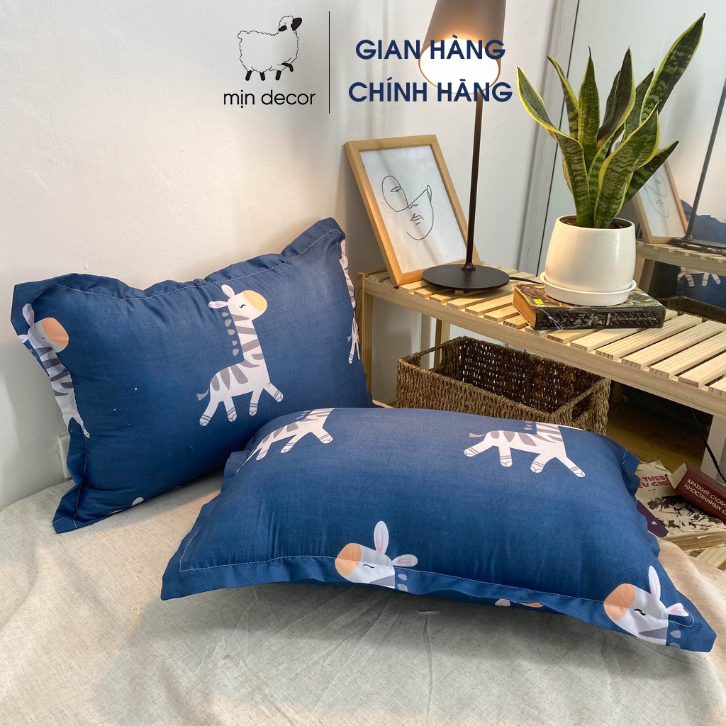 Vỏ gối nằm cotton MỊN DECOR mềm mại thoáng mát nhiều họa tiết