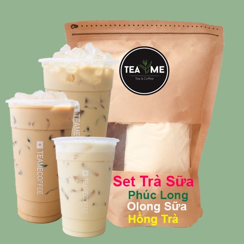 Set Nguyên Liệu Pha Trà Sữa Phúc Long, Trà Olong Sữa, Hồng Trà Sữa (15-20 Ly) Cửa Hàng Của Tea Me Coffee