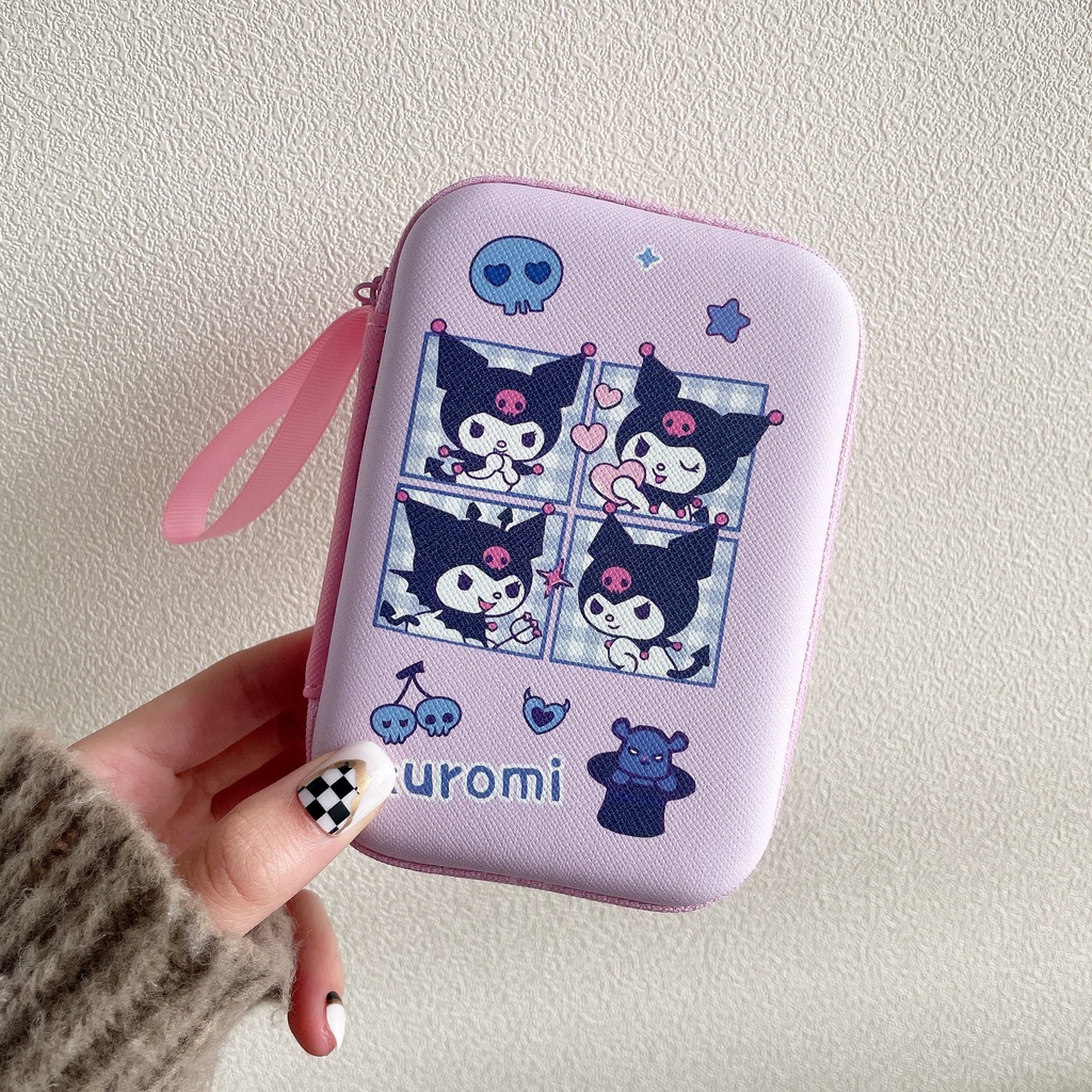 Túi Đựng Mini Cứng Hình Vuông Bằng EVA Cứng Hình Hoạt Hình Có Dây Đeo Tay