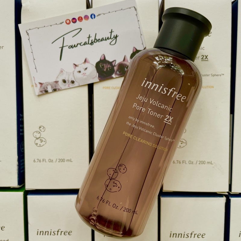 Nước Hoa Hồng Giảm Dành Cho Da Dầu Mụn Chiết Suất Tro Núi Lửa Innisfree Jeju Volcanic Pore Toner Ex 200ml