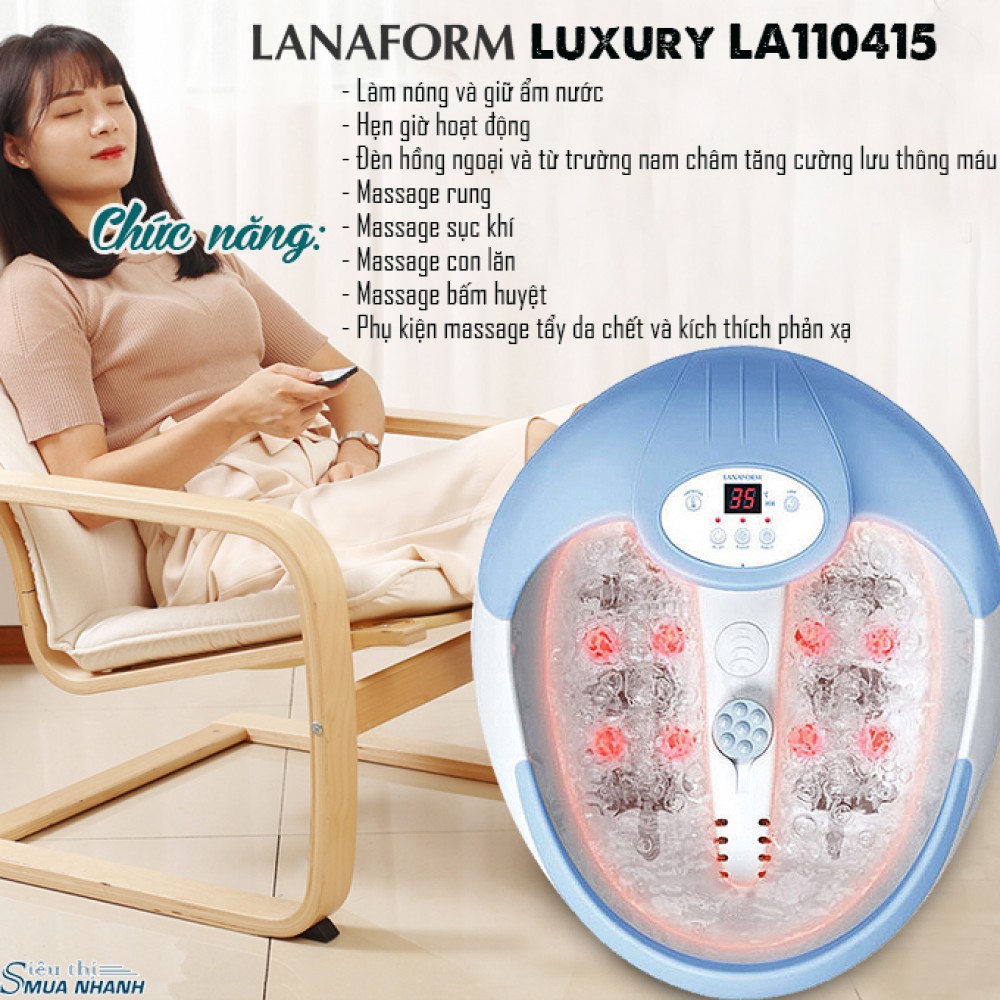 Bồn ngâm chân hồng ngoại Lanaform luxury tặng cân điện tử