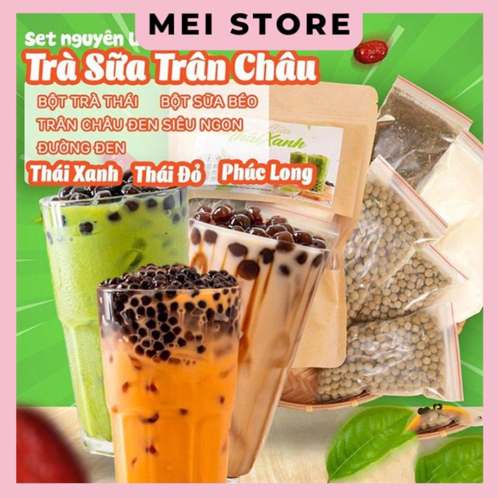 Set Nguyên Liệu Pha Trà Sữa Goocha Truyền Thống - Thái Xanh - Thái Đỏ (20-25 ly)