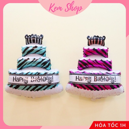 Bóng Bay Hình Bánh Sinh Nhật 3 Tầng Size Đại Trang Trí Sinh Nhật Cho Bé Trai Bé Gái - K76